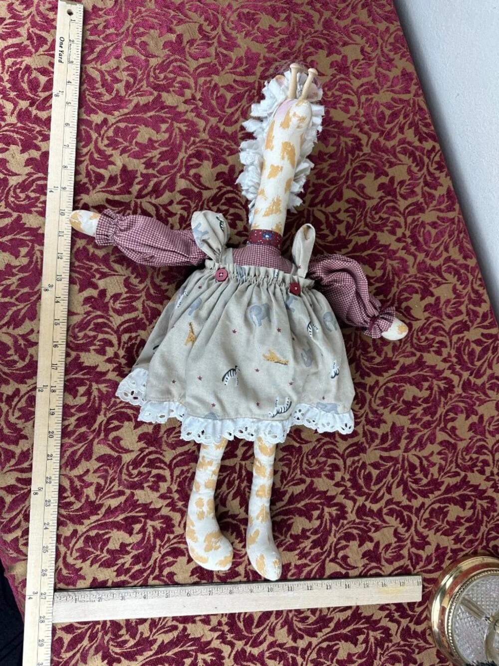 VTG Hand sewn Ginny Giraffe from Daisy Kingdom Stitch n Stuff Doll Kit ADORABLE